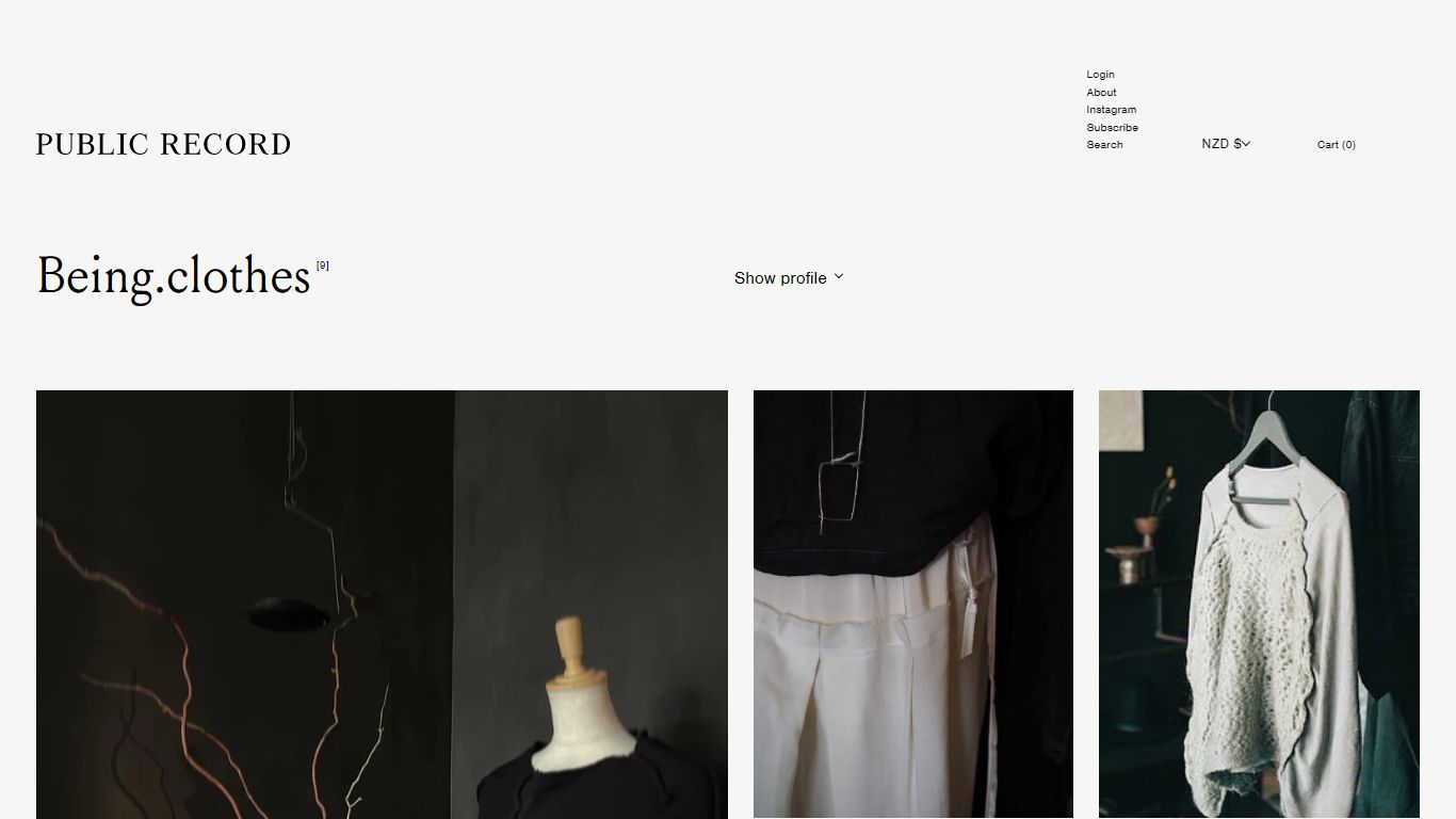 Being.clothes – Public Record